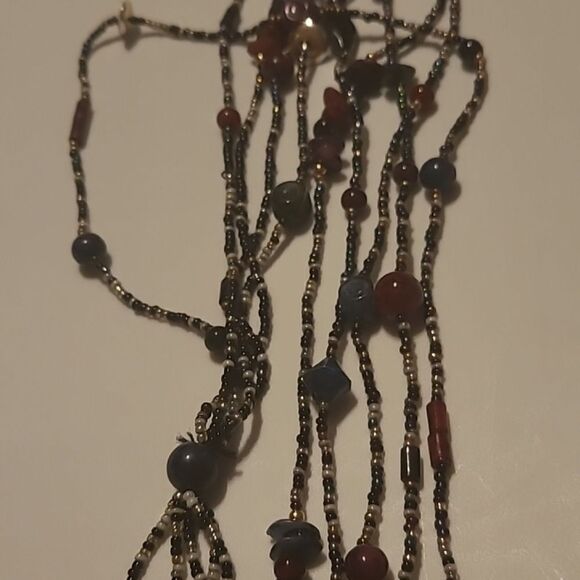 Multilayered Beaded Necklace - Picture 4 of 4